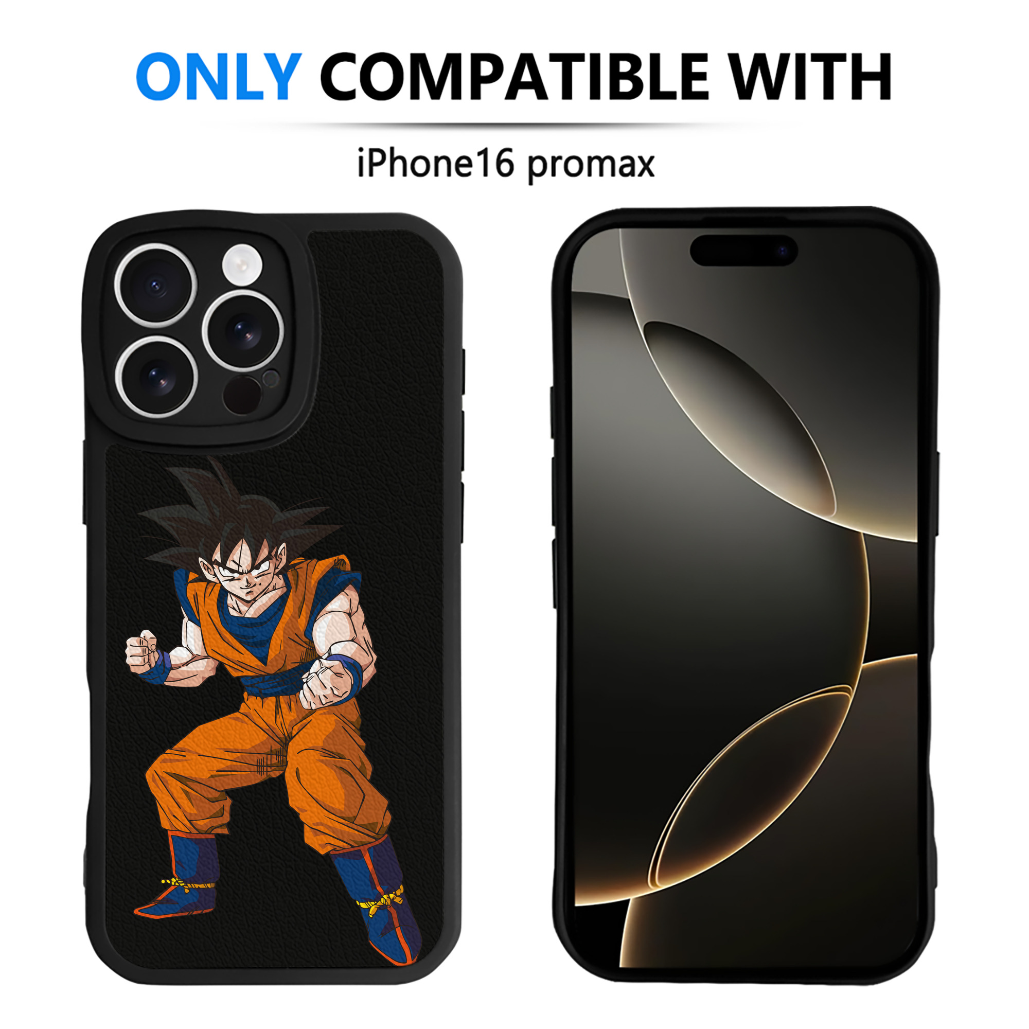 （画像用） ドラゴンボール 孫悟空（そん ごくう）Son Goku カカロット DRAGON BALL Kakarotto 【iPhone 16シリーズ対応】シリコンスマホケース（レザー調） 材質：シリコン